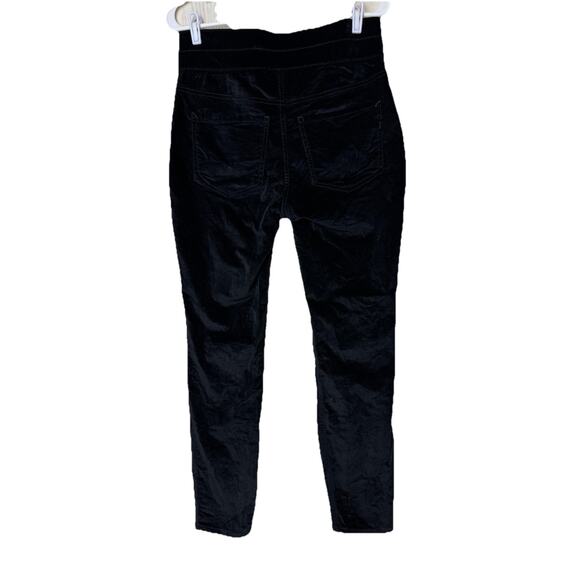 Express Black Velvet Pants Womens 8 Super High Rise Stretch Ankle Legging - Picture 12 of 13